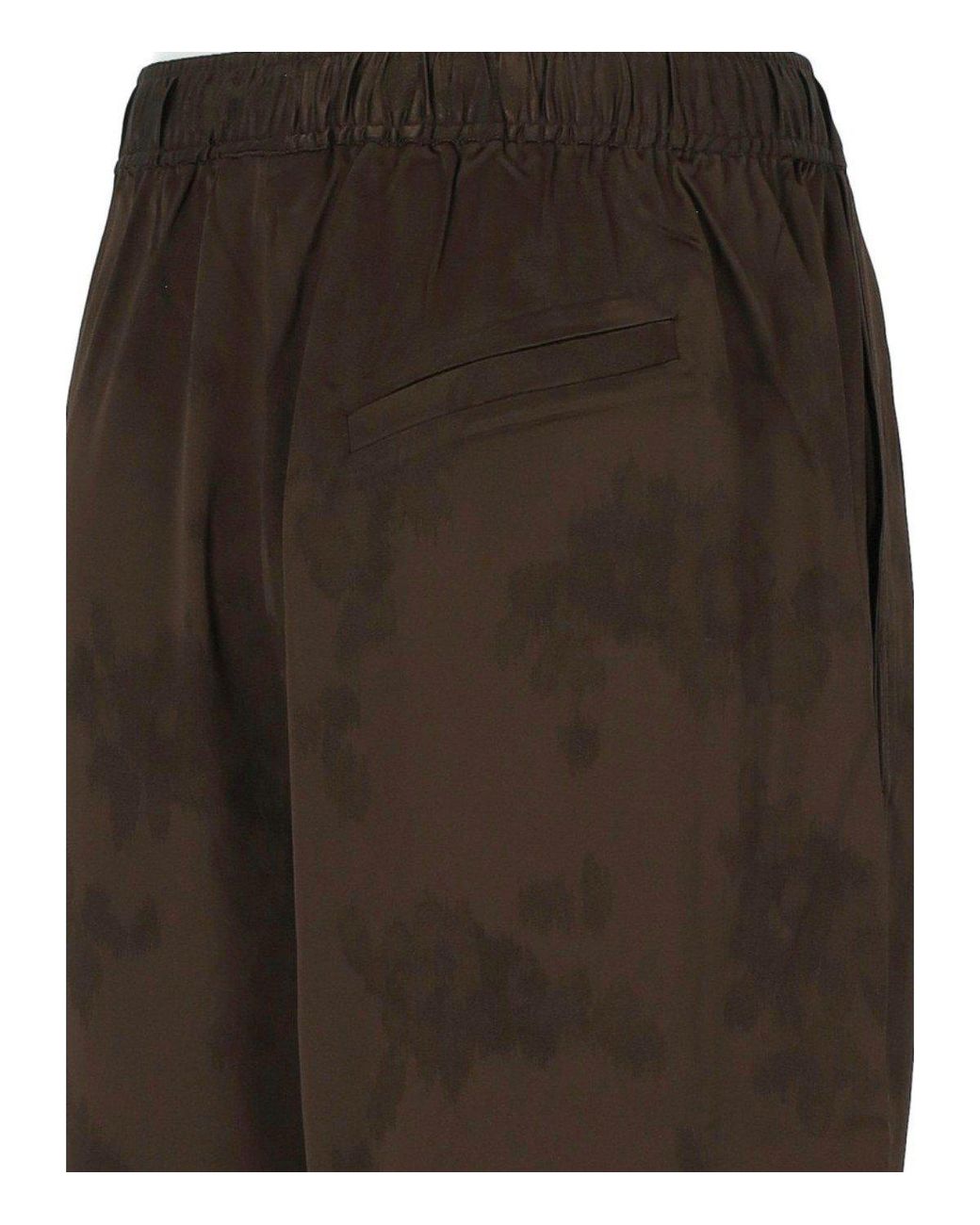 Ganni Brown Satin Trousers