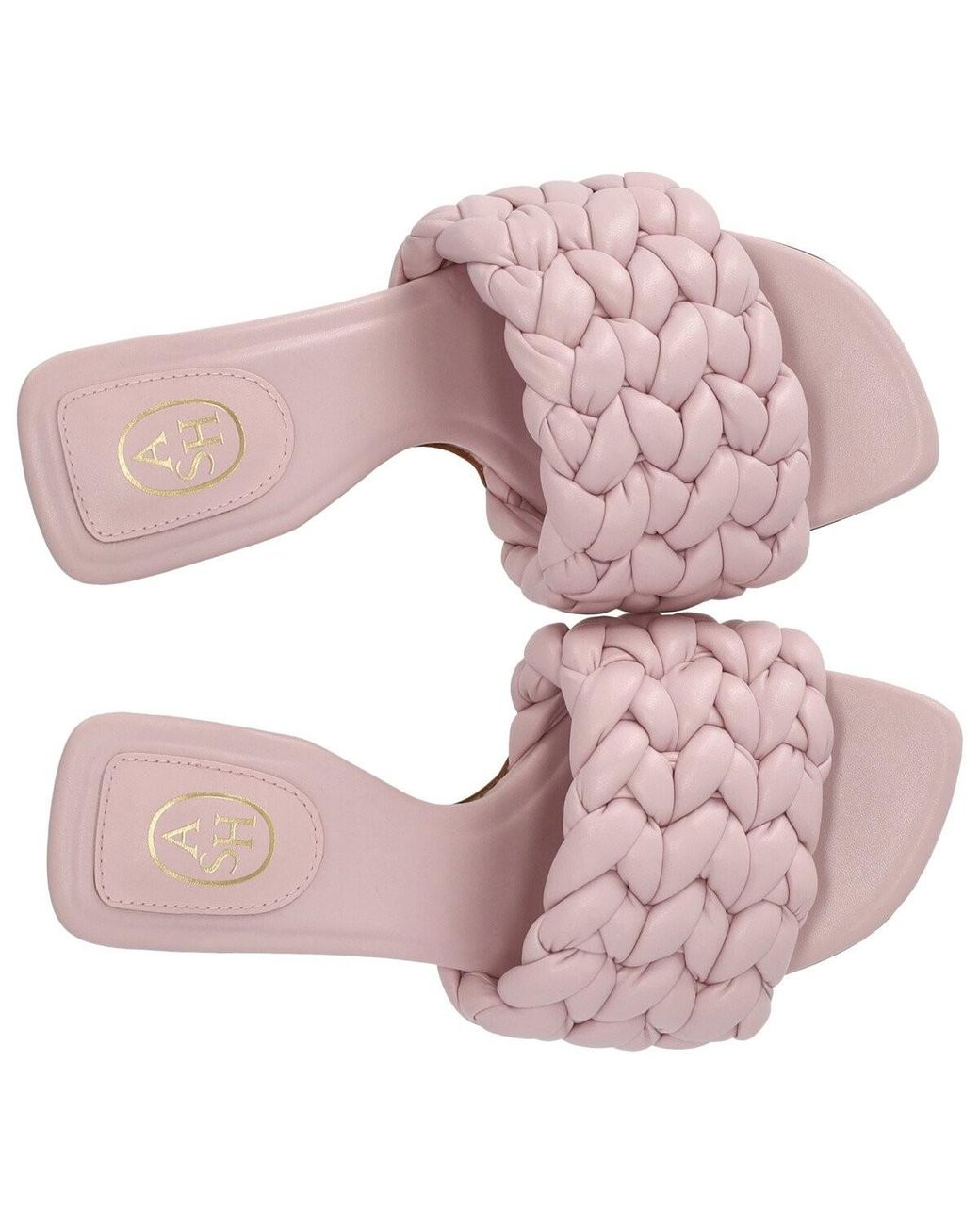 Chanel pink rose mule sandals clearance