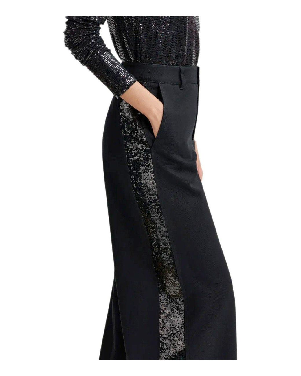 Essentiel Antwerp Black Gorror Wide Leg Pants