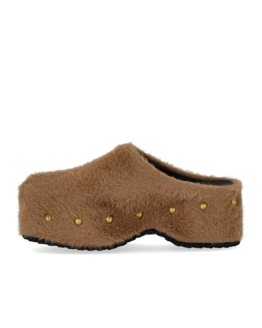MISS OLIVIA Brown Carola Mohair Clog