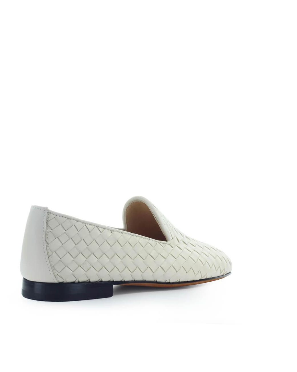 Doucal's White Cream Woven Loafer
