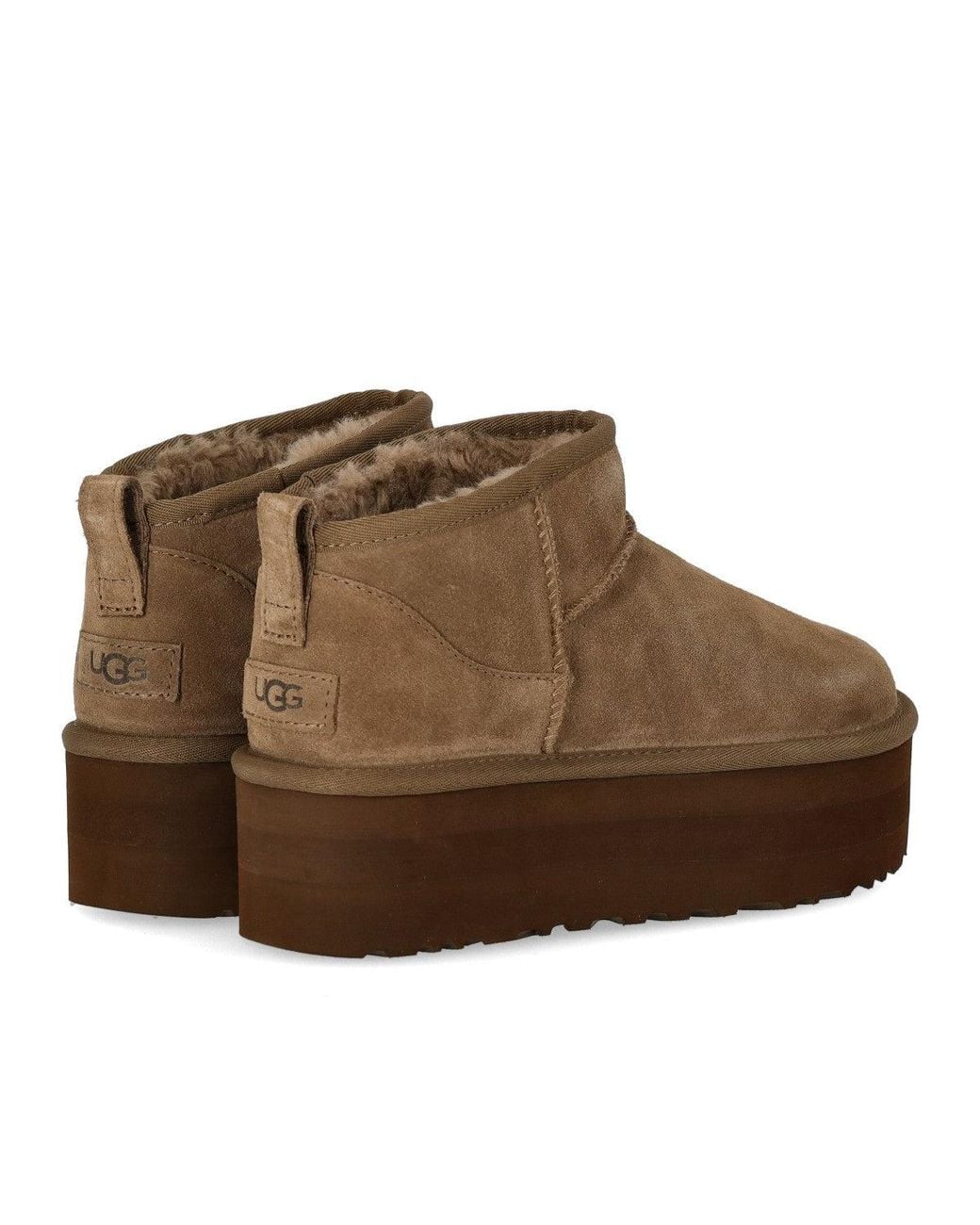 Ugg Brown Boot Classic Ultra Mini Platform Light Bronze