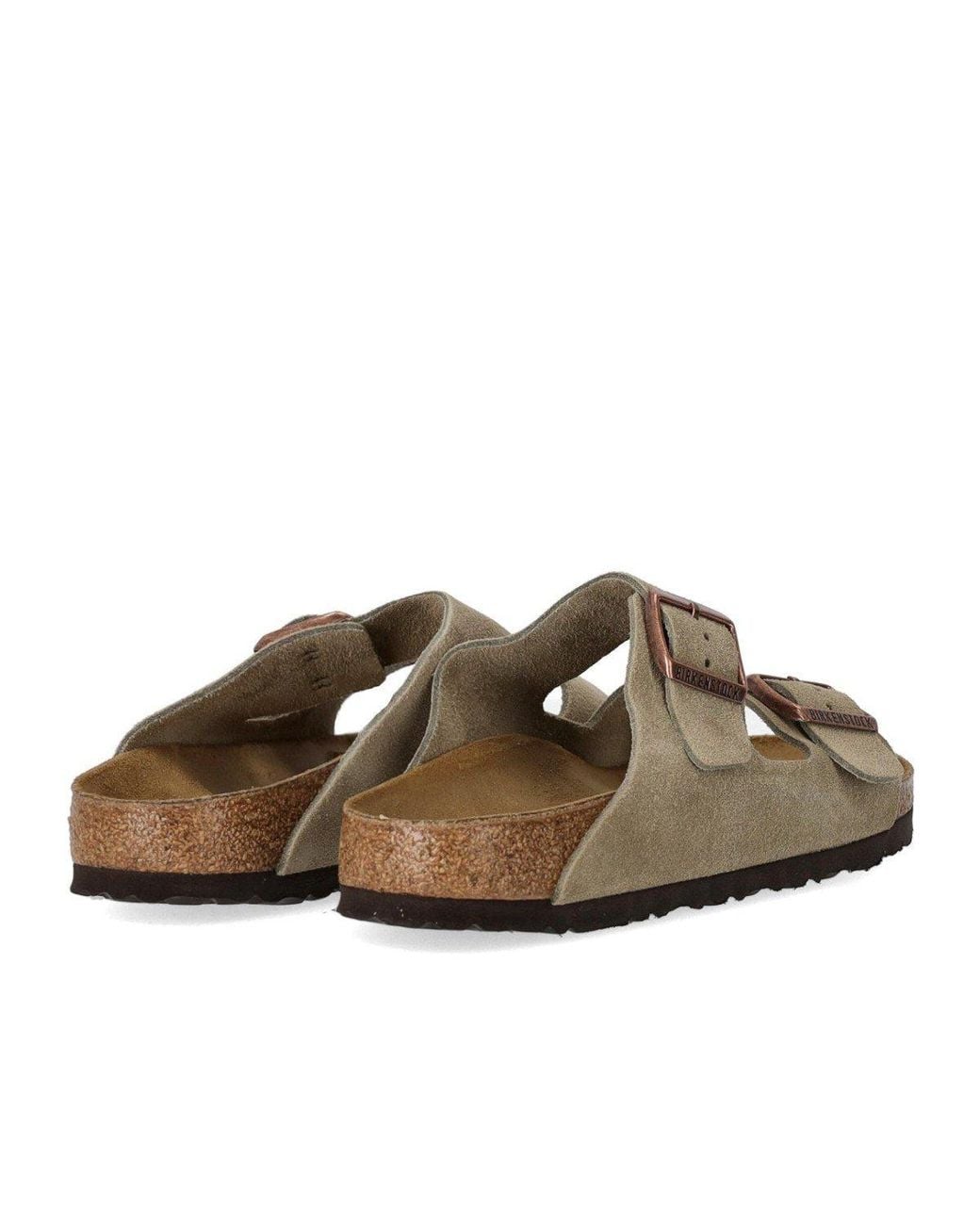 Birkenstock Brown Taupe Suede Arizona Slide for men