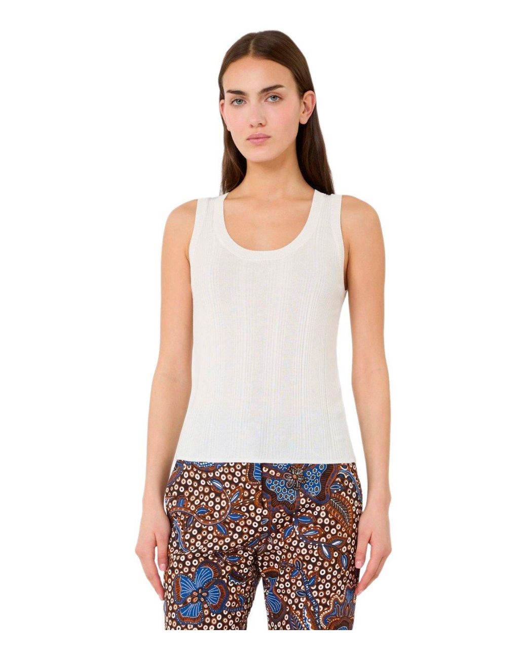 Weekend by Maxmara White Cose Top