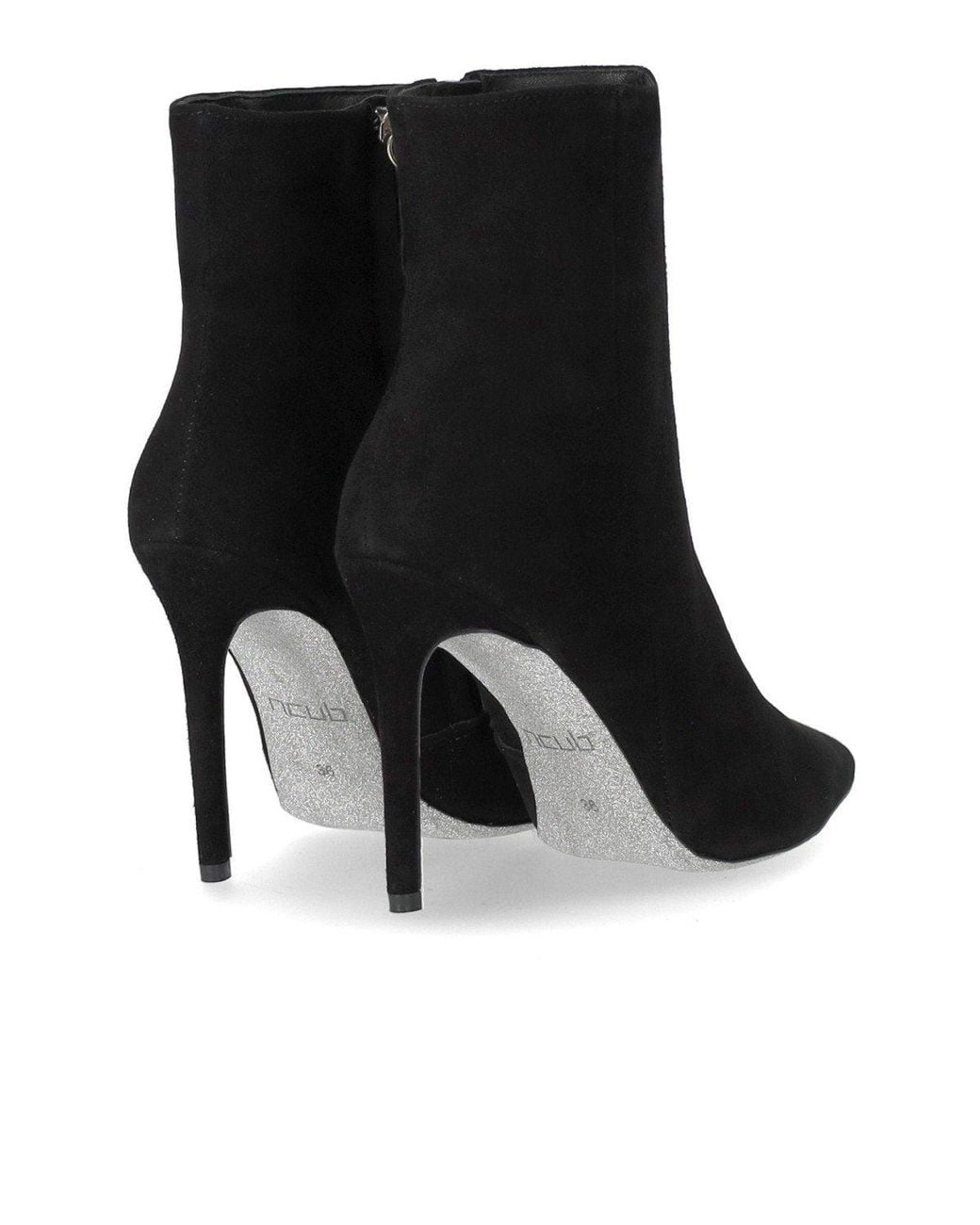 NCUB Black Mil Heeled Ankle Boot