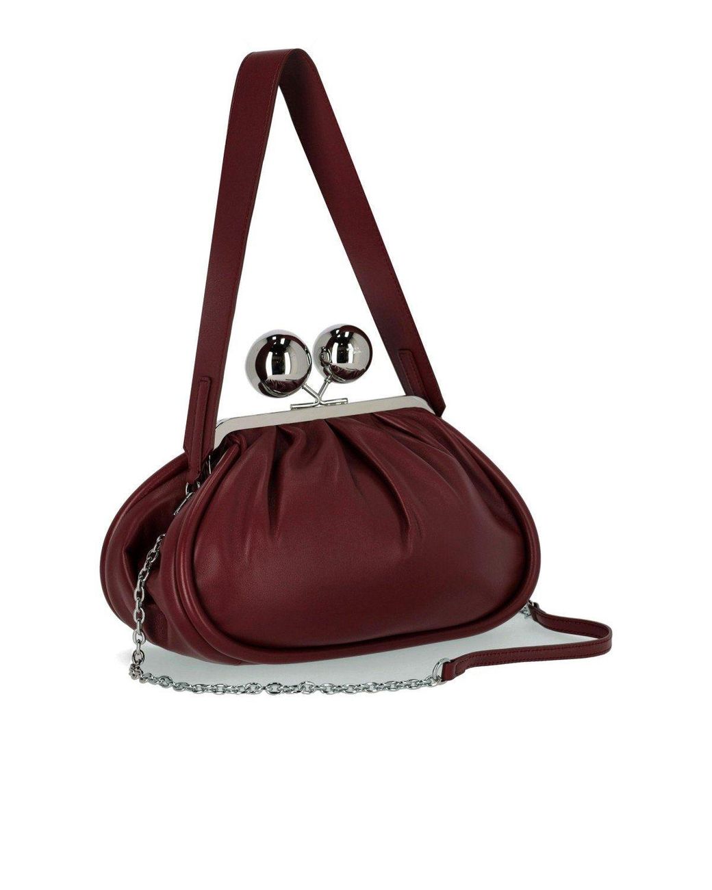 Weekend by Maxmara Red Pasticcino Milvanew Medium Burgundy Clutch