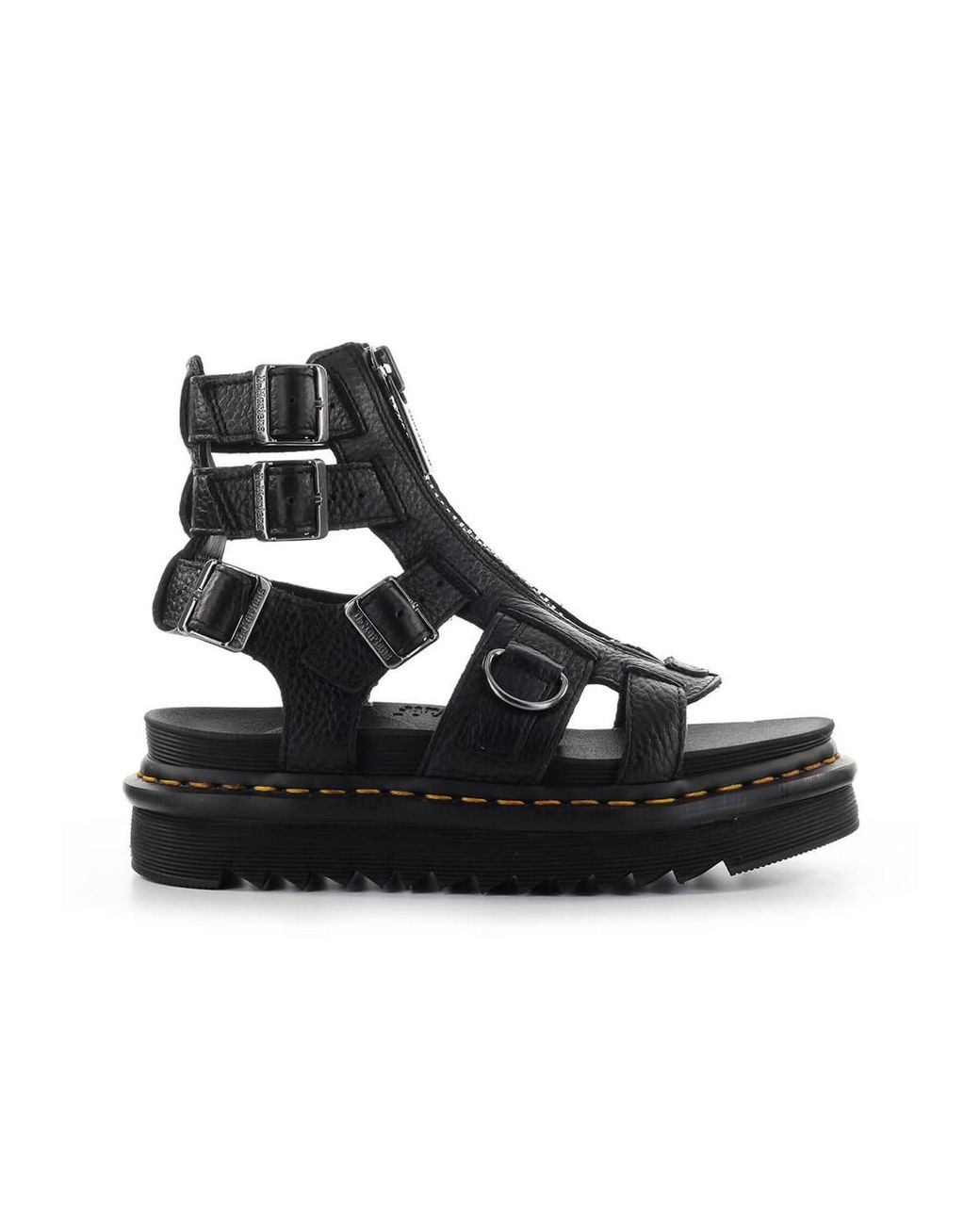 black olson sandals