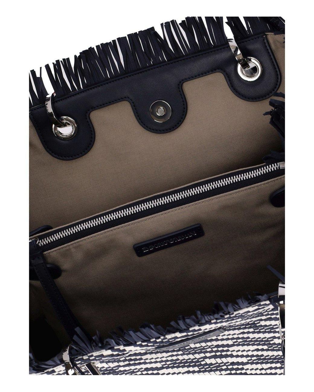 Emporio Armani Metallic Myea And Medium Shopping Bag