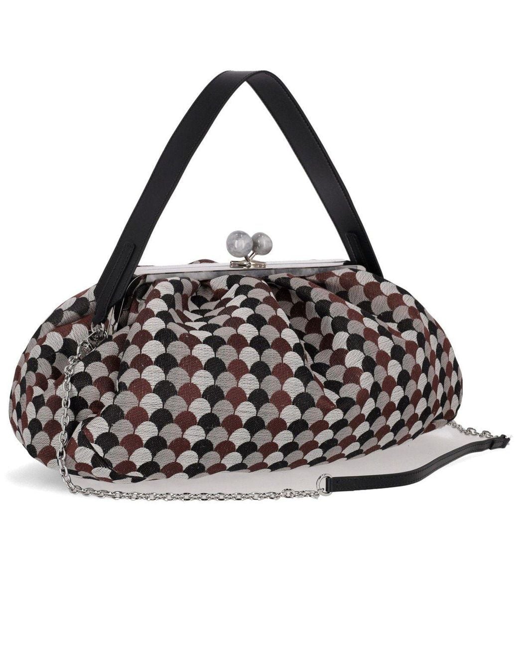Weekend by Maxmara Black Clutch Pasticcino Italianroots Large