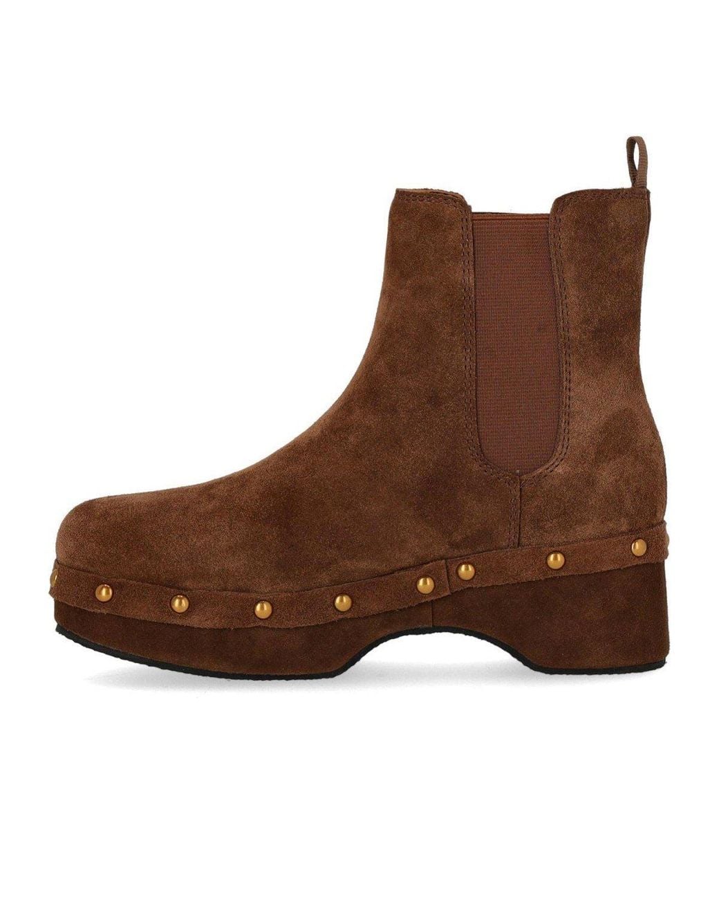 MISS OLIVIA Brown Patty Heeled Ankle Boot