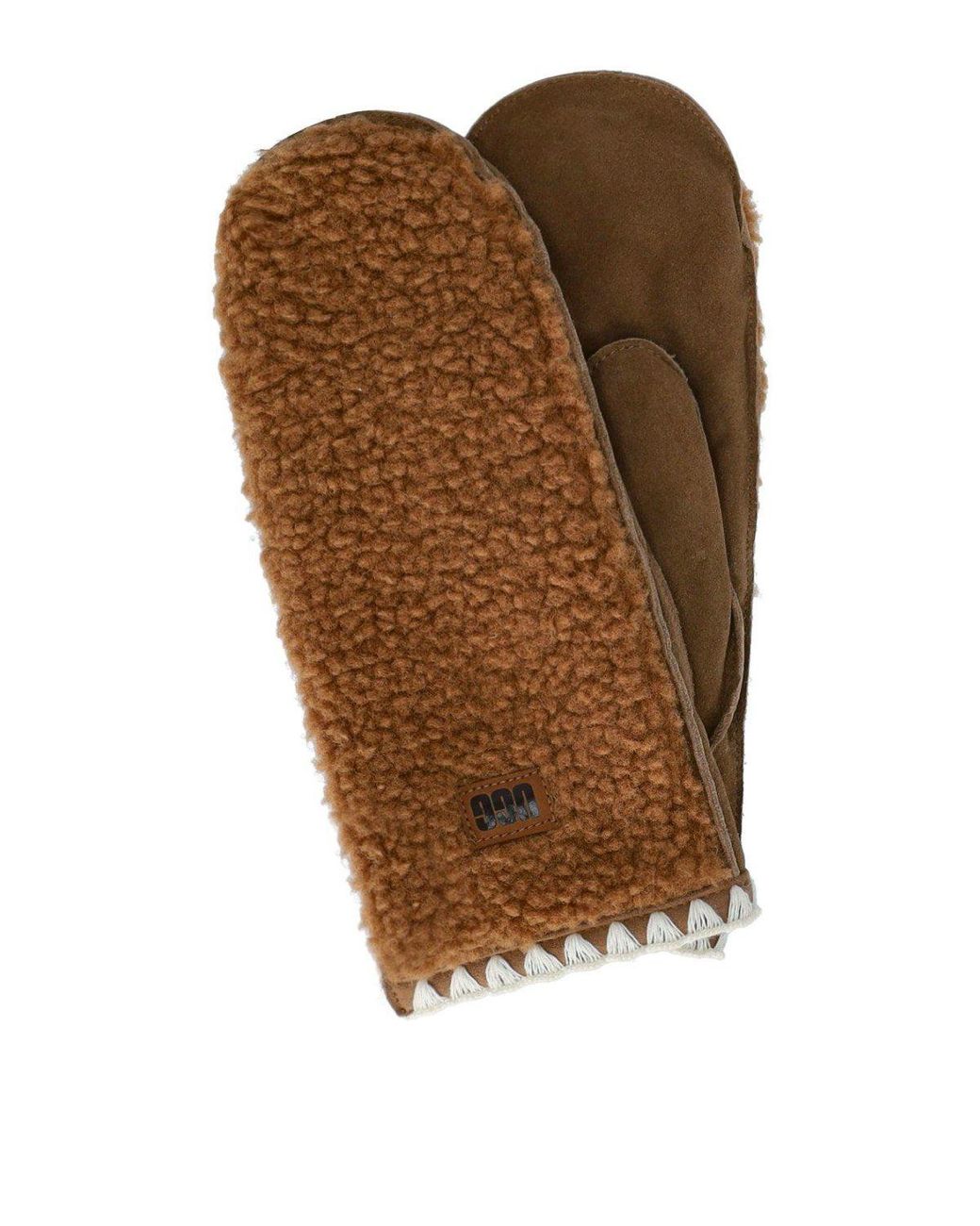 Ugg Brown Fluff Chestnut Handschuhe Ohne Finger