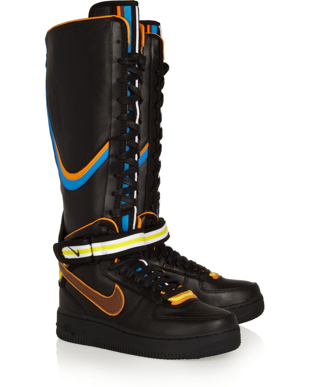 Nike + Riccardo Tisci Air Force 1 Leather High-Top Sneakers in Orange |  Lyst UK