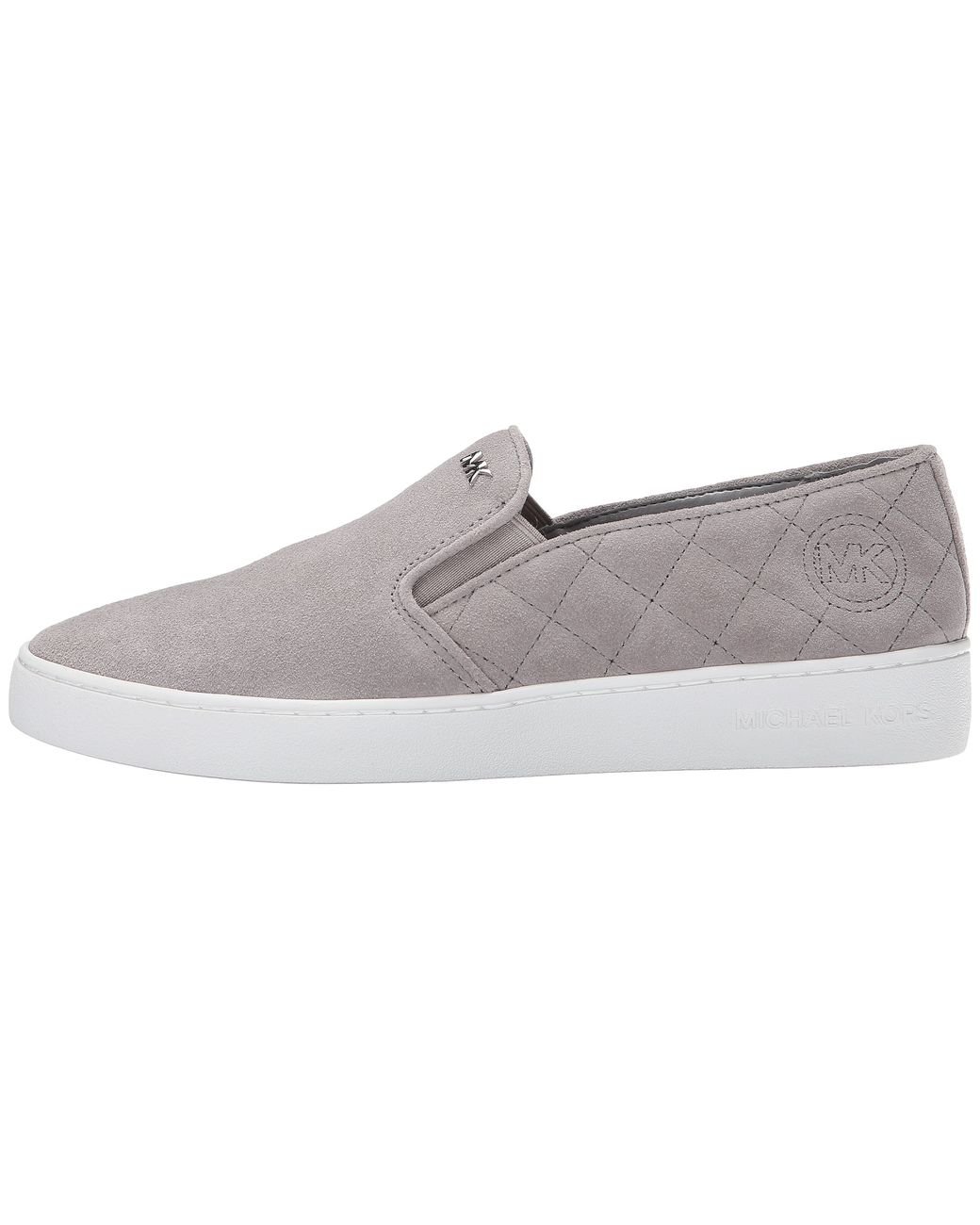 MICHAEL Michael Kors Keaton Quilted Slip-on in Gray | Lyst