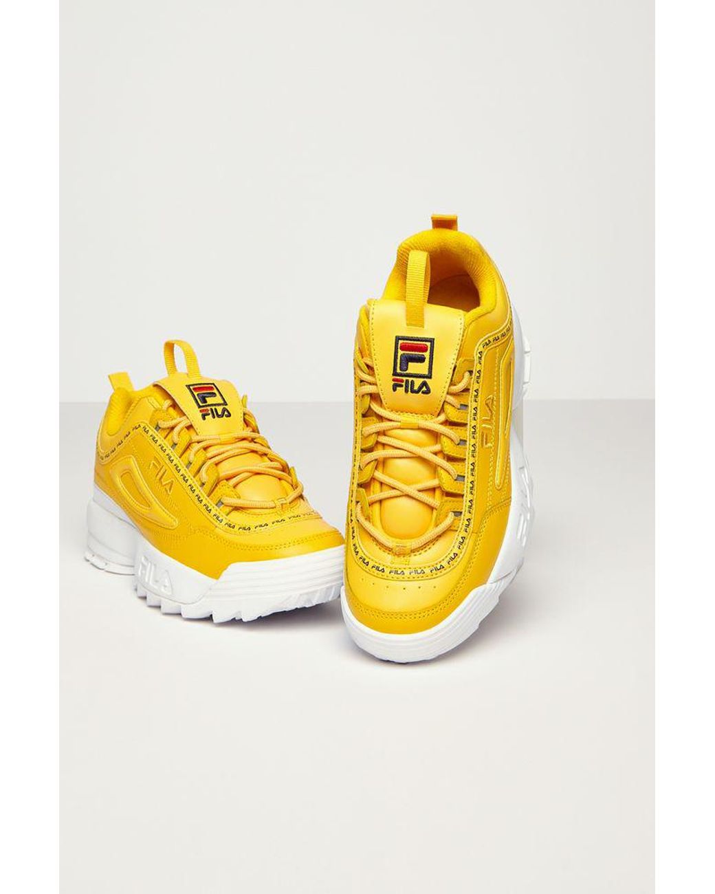 Fila Disruptor Ii Premium Repeat in Yellow | Lyst