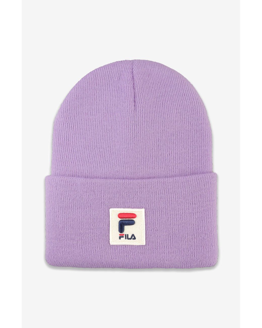 Fila Synthetic Cuffed Beanie in Purple 