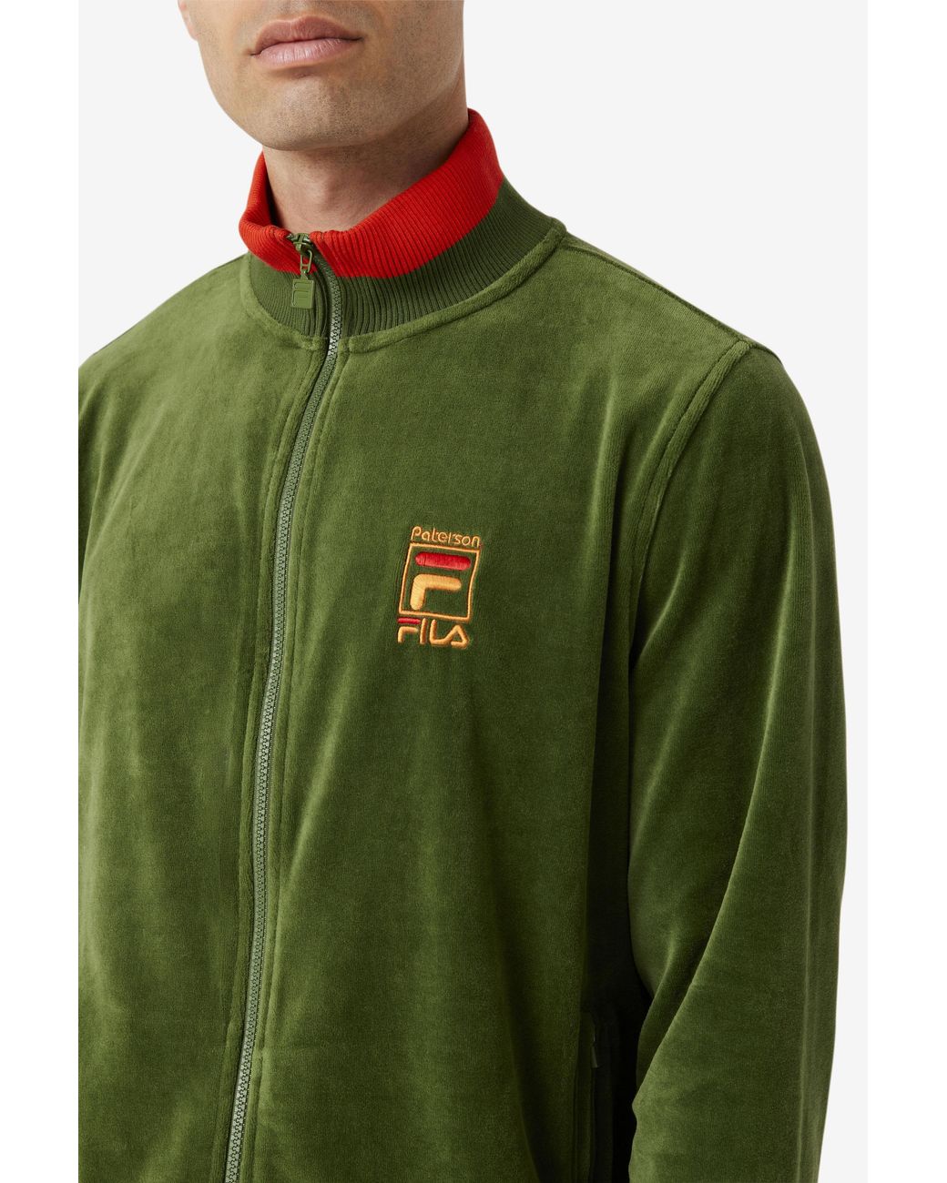 Fila Cotton X Paterson Velour Jacket in Green for Men - Lyst