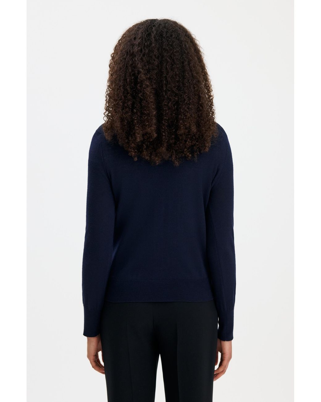 Filippa K Blue Merino R-Neck Sweater