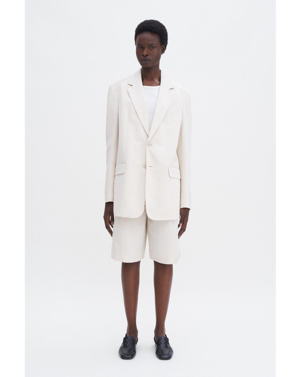 Filippa K White Davina Oversized Cotton Linen