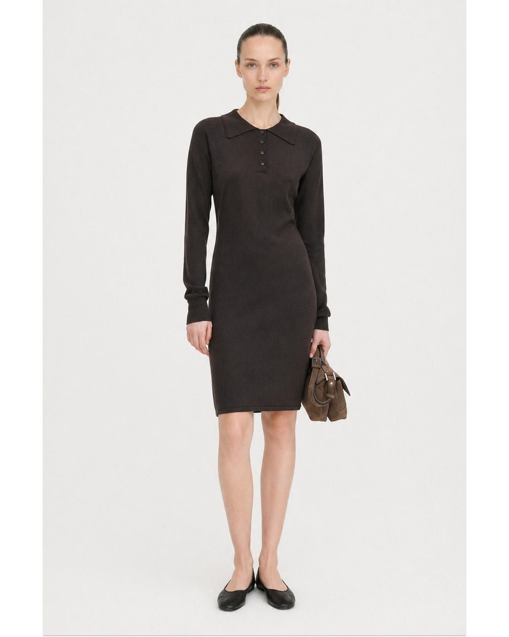 Filippa K Black Polo Merino Dress