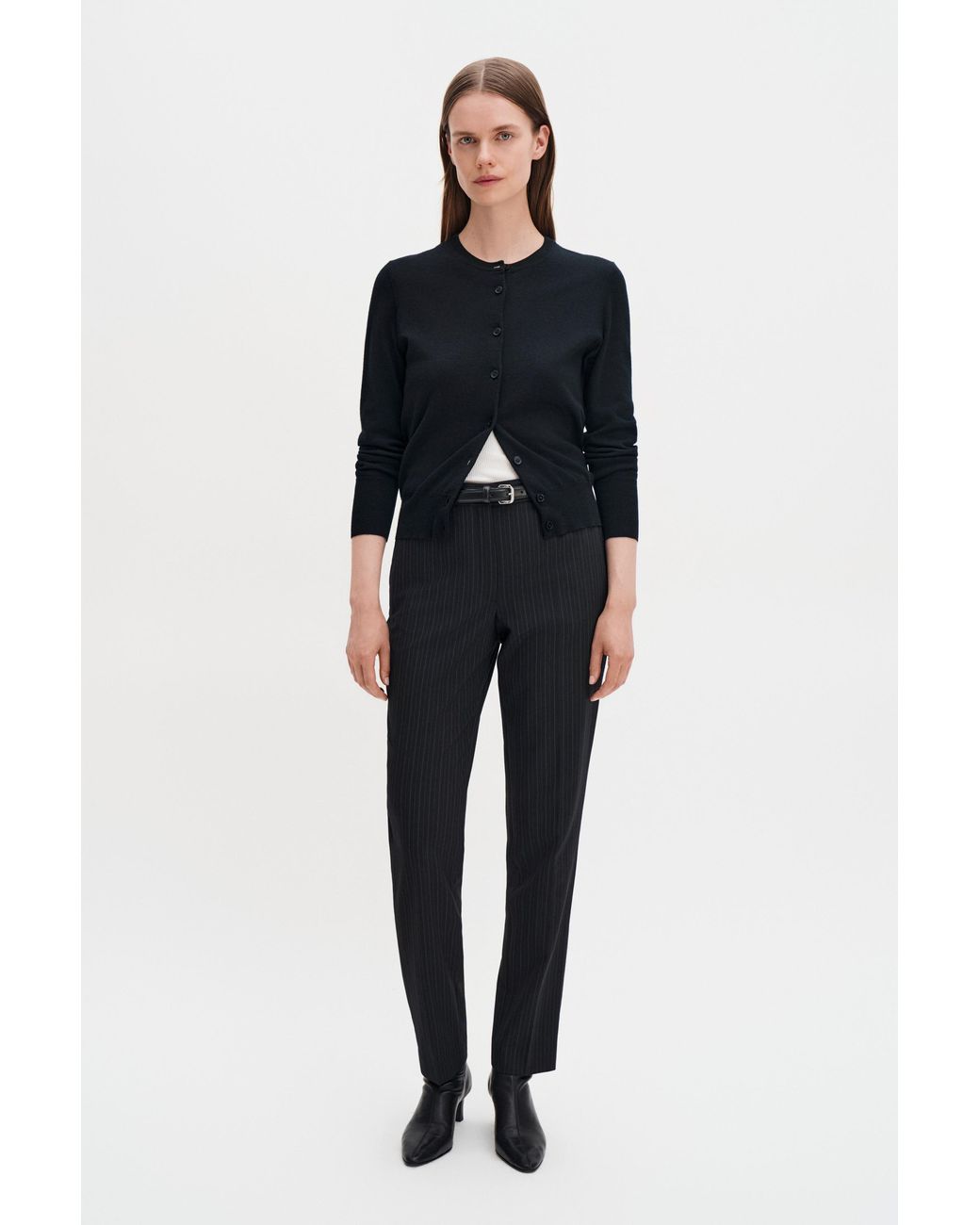 Filippa K Blue Merino Short Cardigan