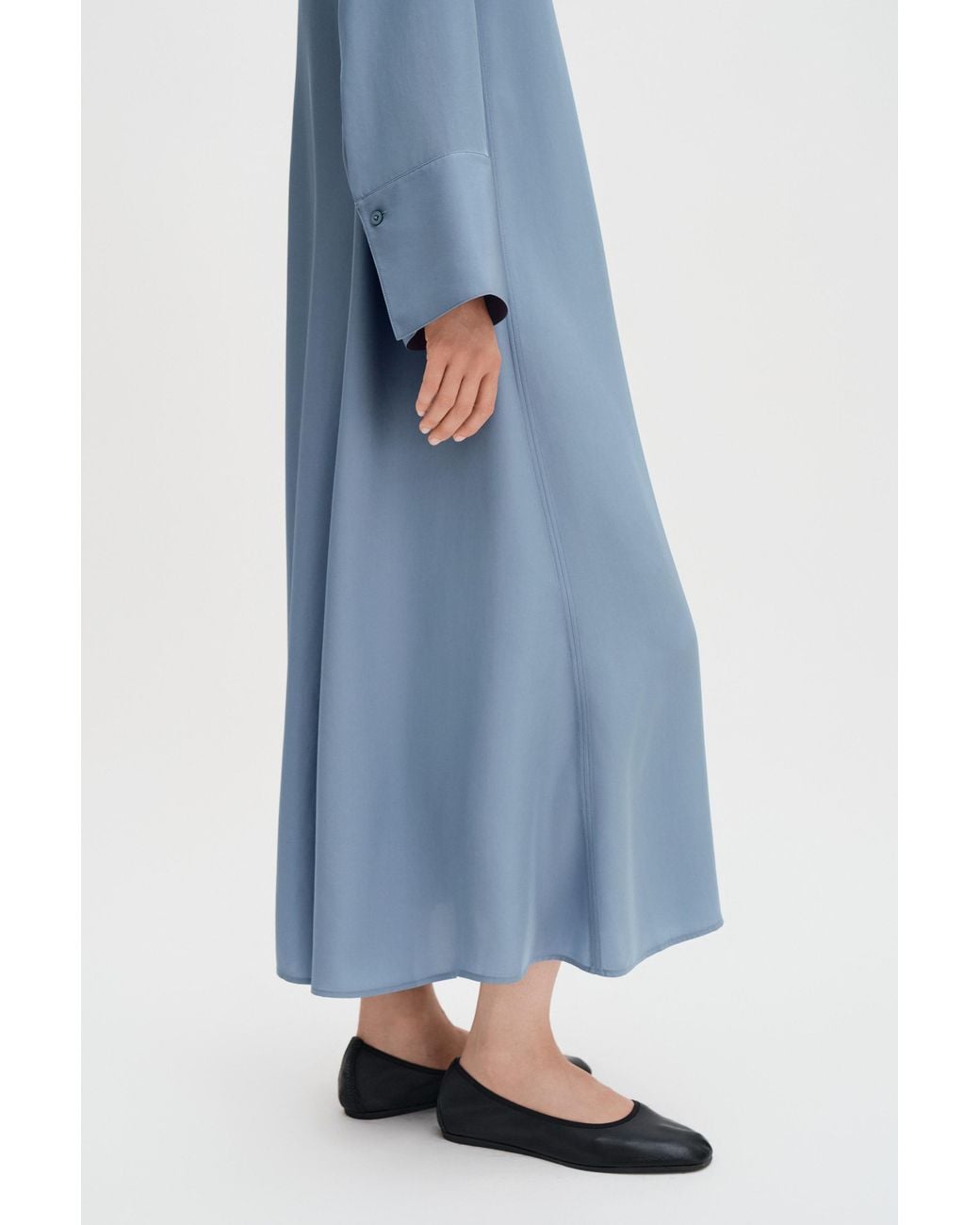 Filippa K Blue Fluid Raglan Dress
