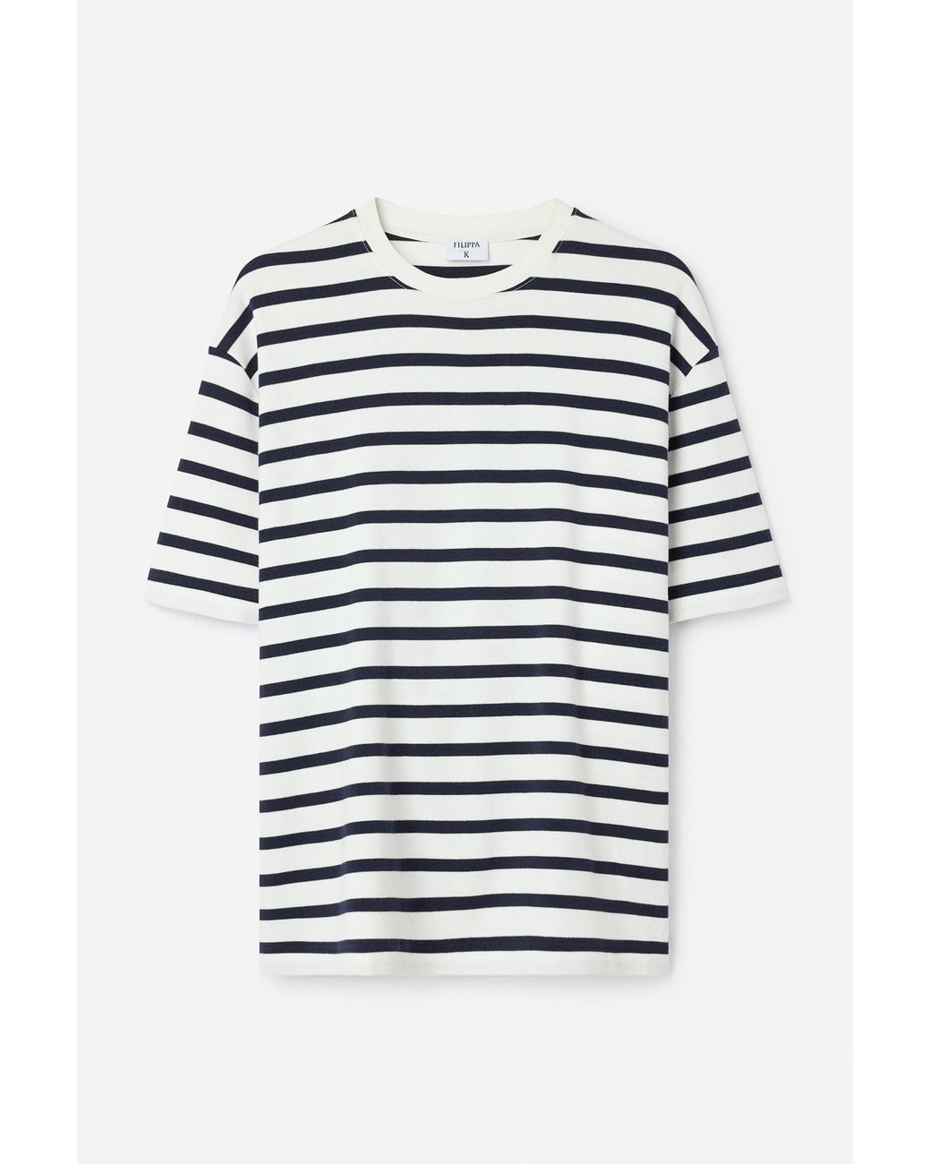 Filippa K Blue Striped Crewneck Tee for men