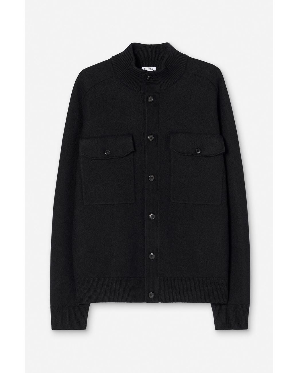 Filippa K Black Felted Knit Overshirt for men