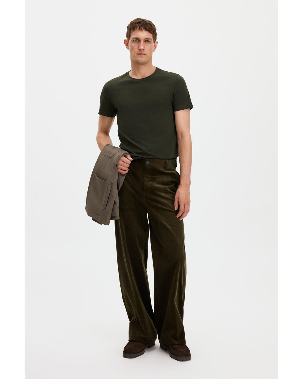 Filippa K Green Stretch Cotton Tee for men