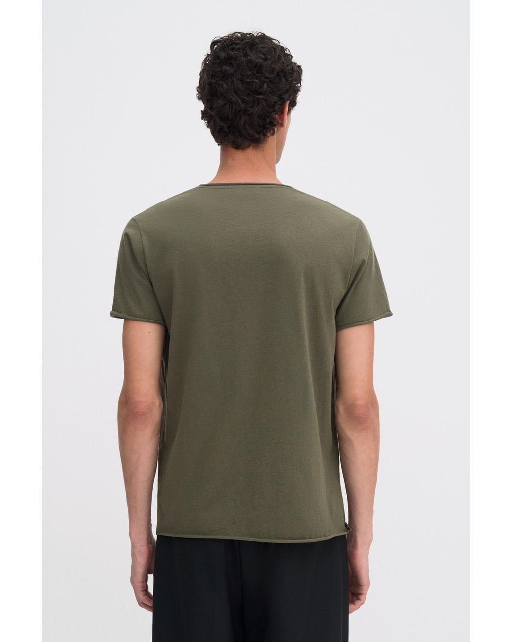 Filippa K Green Roll Neck Tee for men