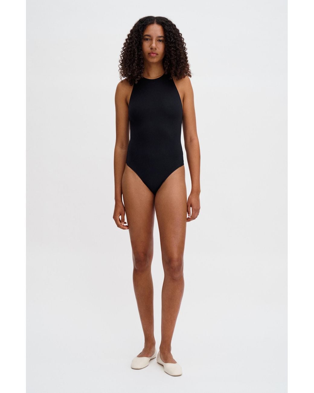 Filippa K Black Cross-Back Swimsuit