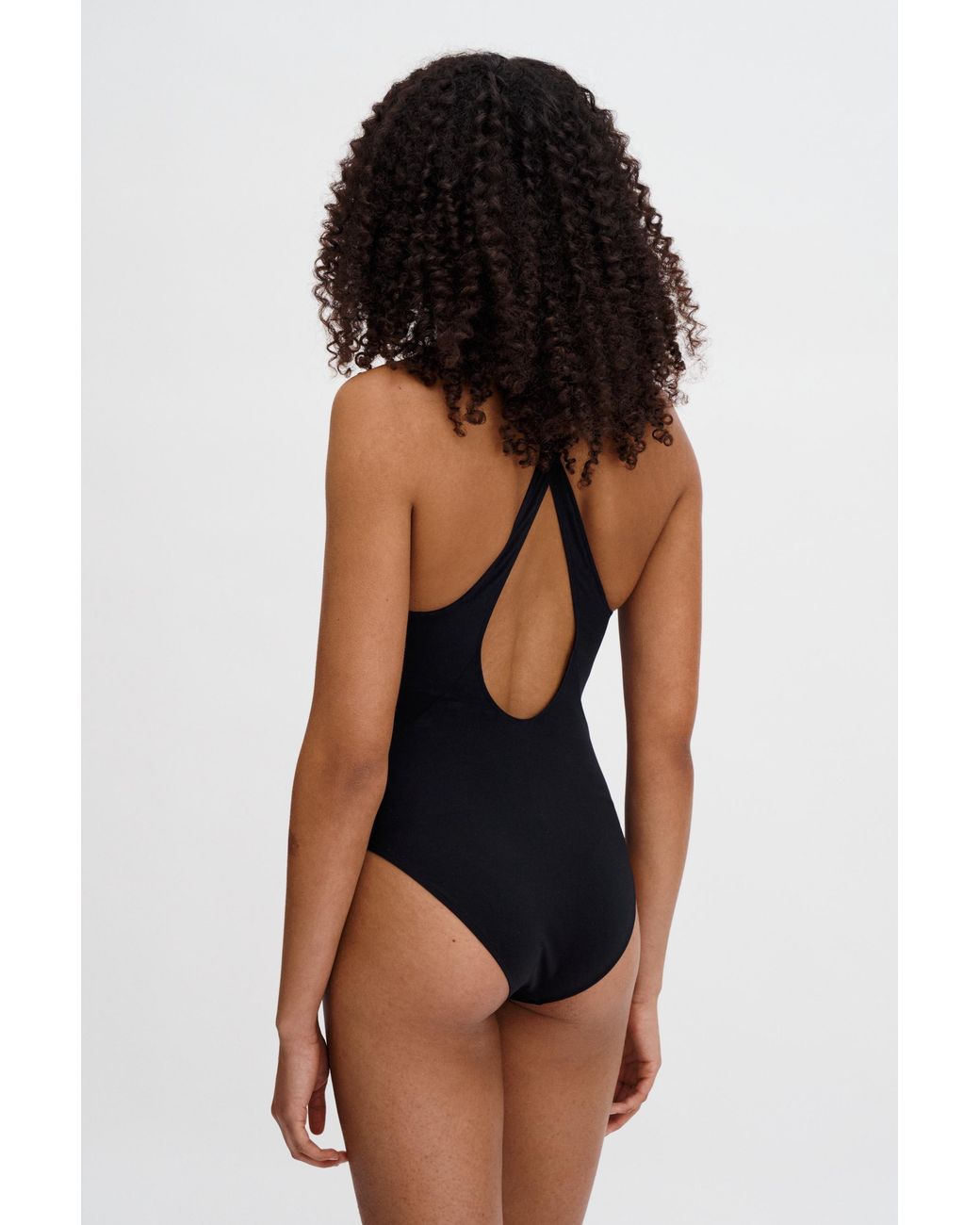 Filippa K Black Cross-Back Swimsuit
