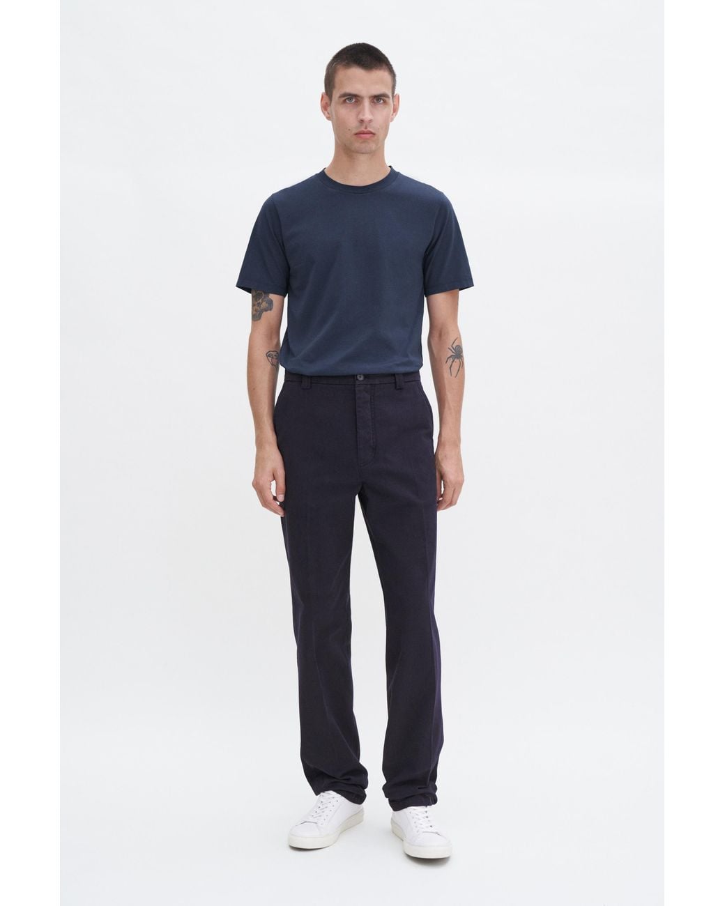 Filippa K Blue Classic Cotton Tee for men