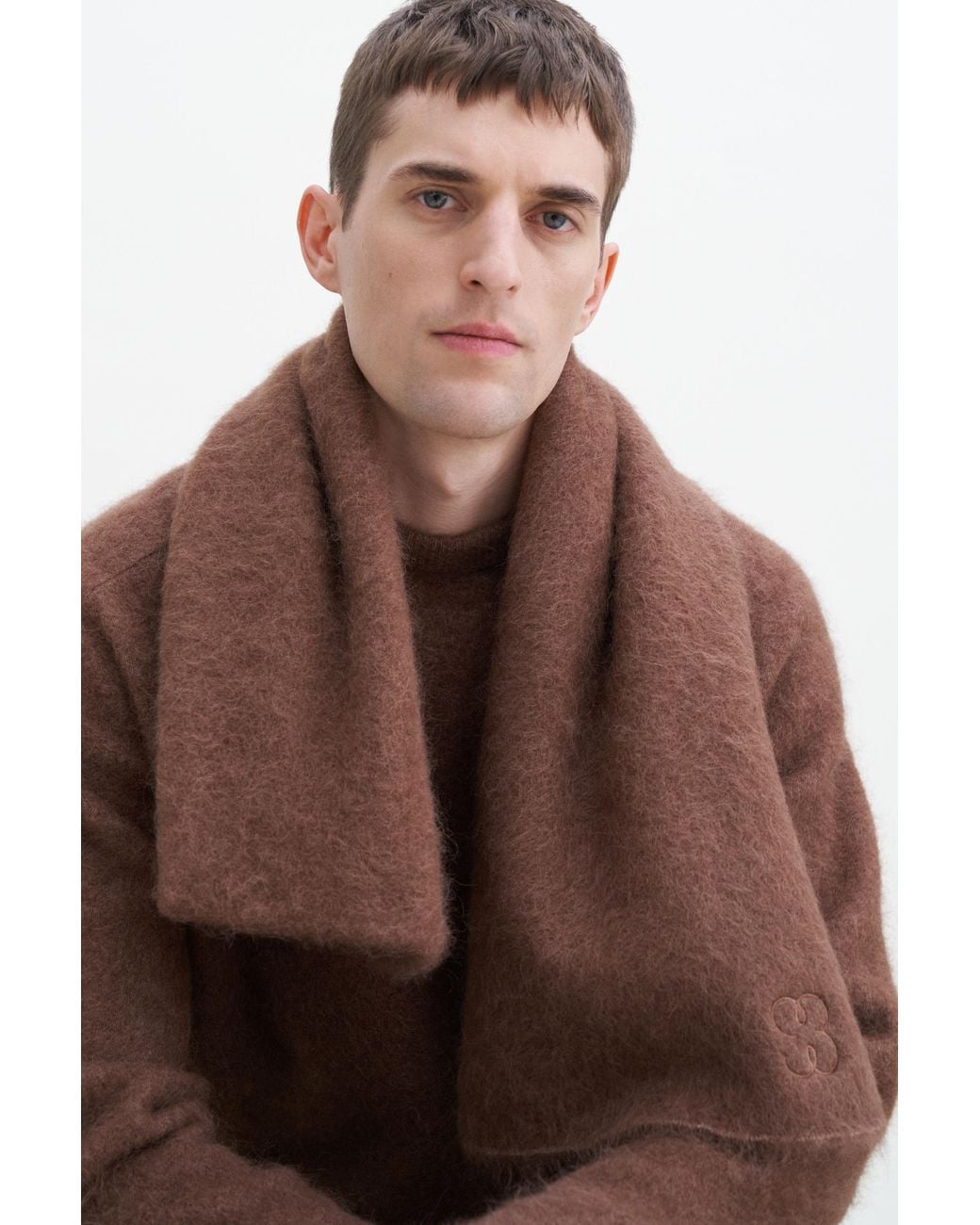 Filippa K Brown Fluffy Scarf