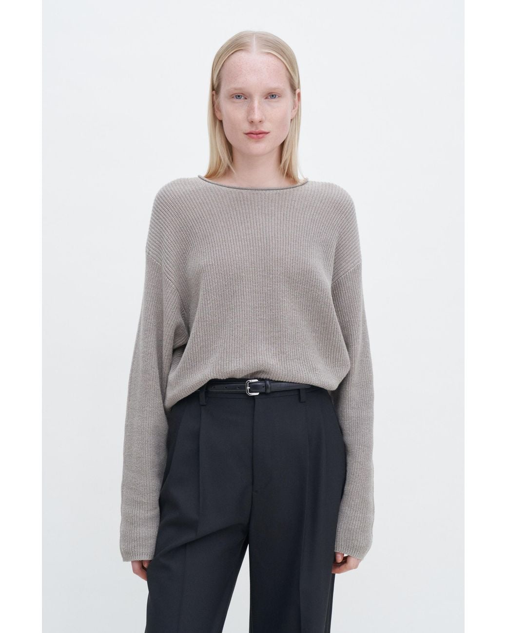 Filippa K Gray Relaxed Linen Sweater