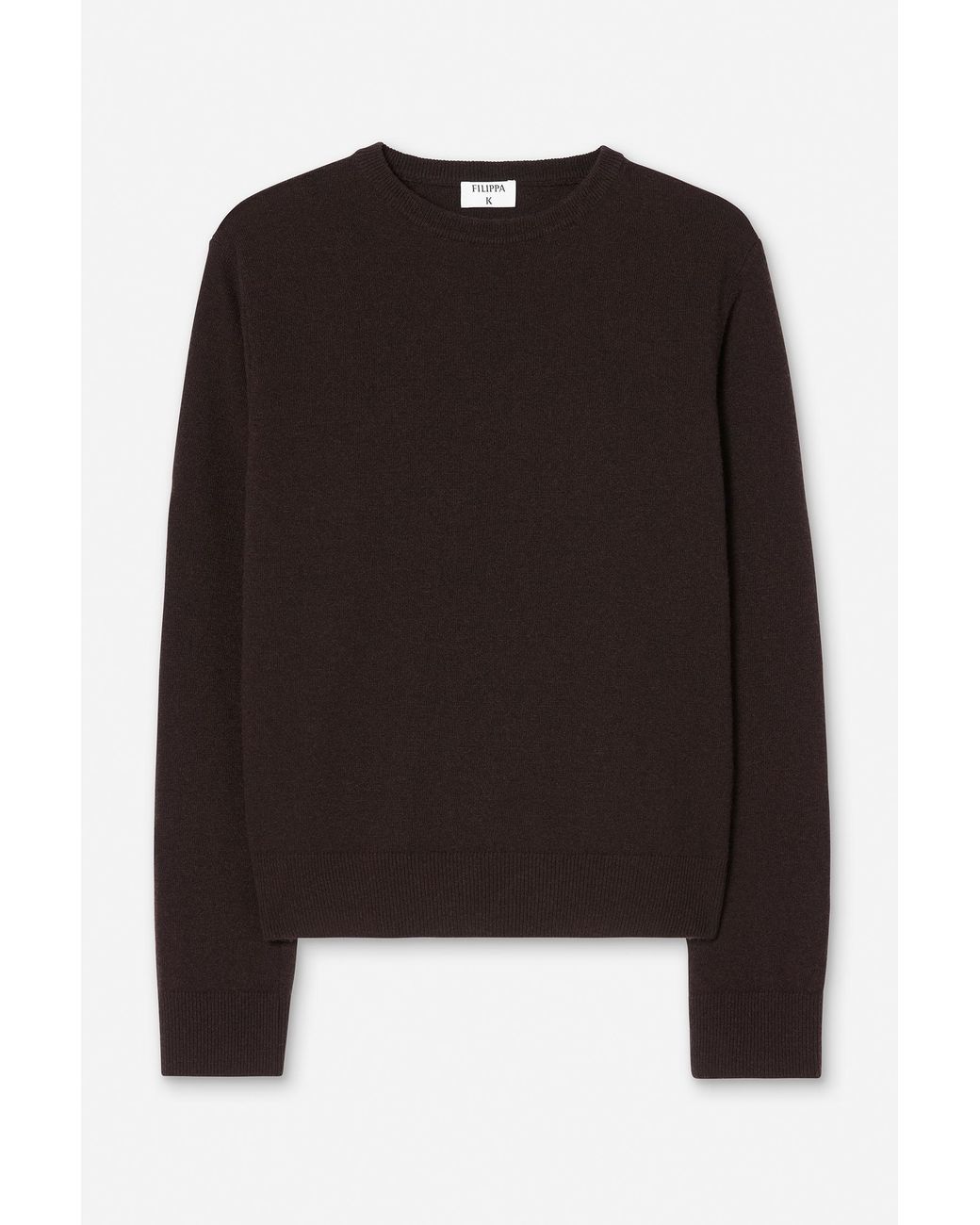 Filippa K Black Soft Wool Crewneck Sweater