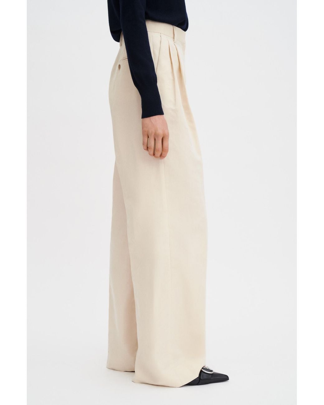 Filippa K Blue Darcey Linen Trousers