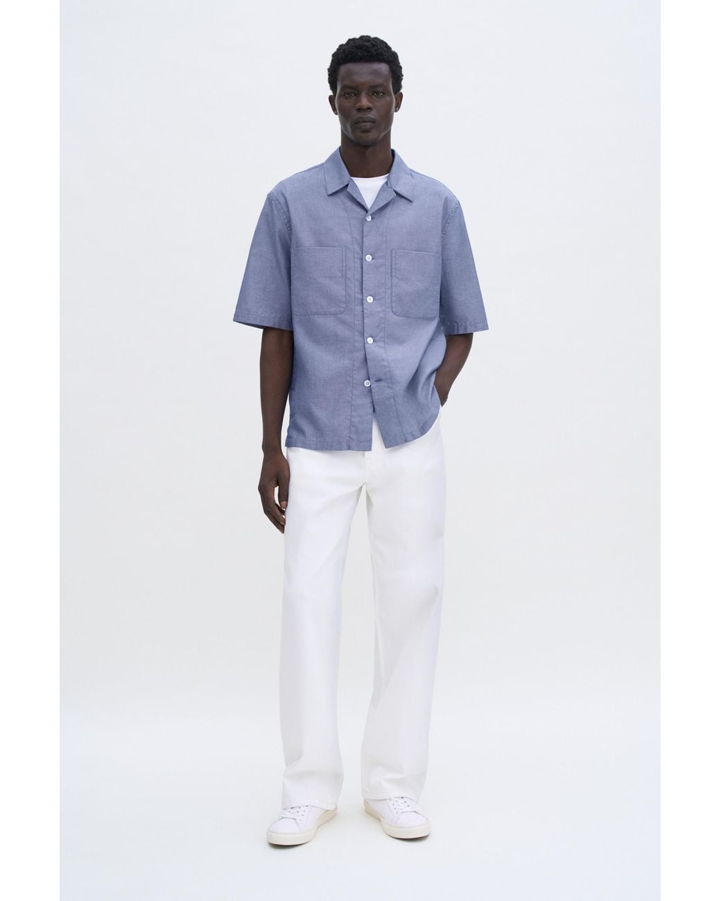 Filippa K Blue Short Sleeve Resort Shirt for men