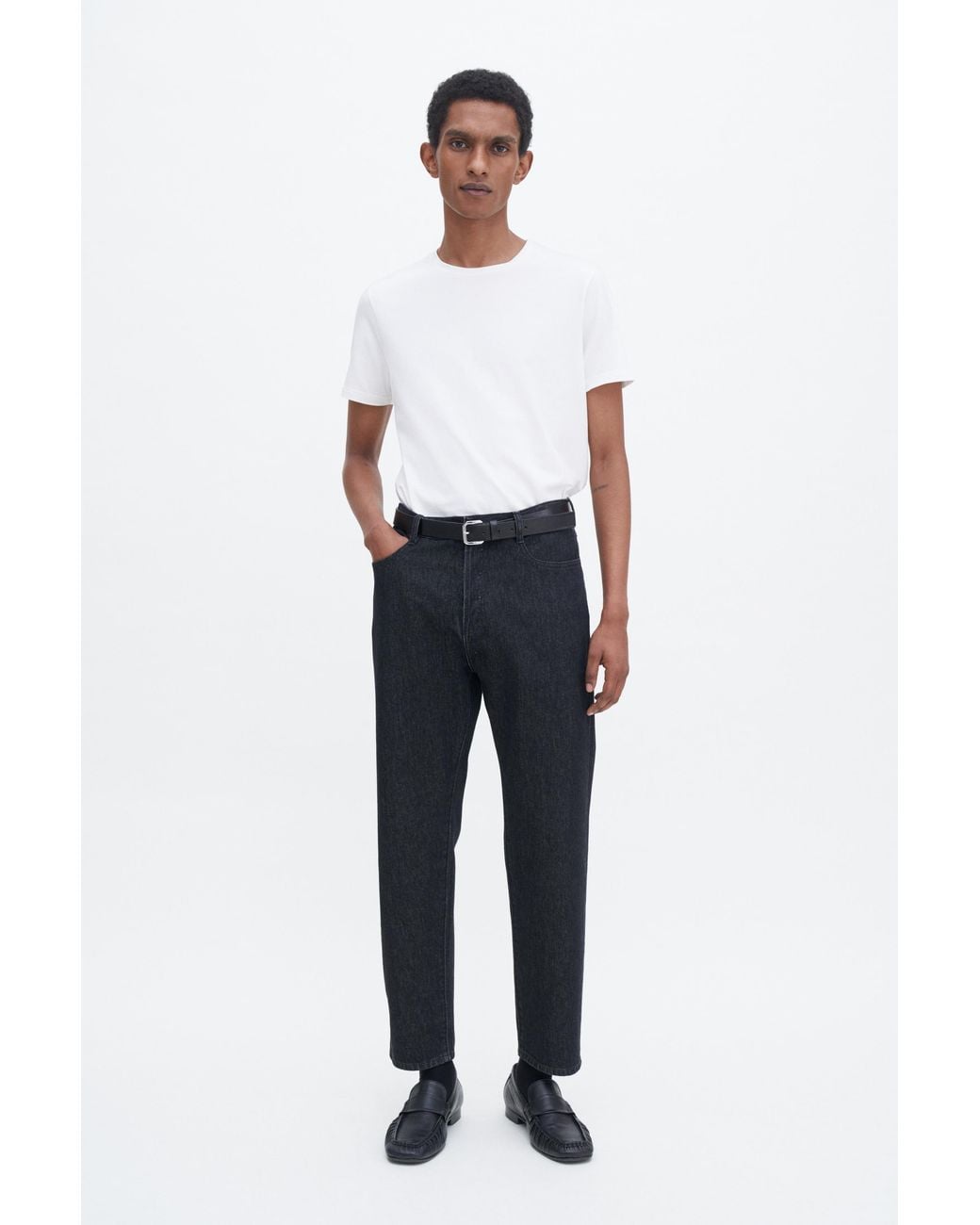 Filippa K White Stretch Cotton Tee for men
