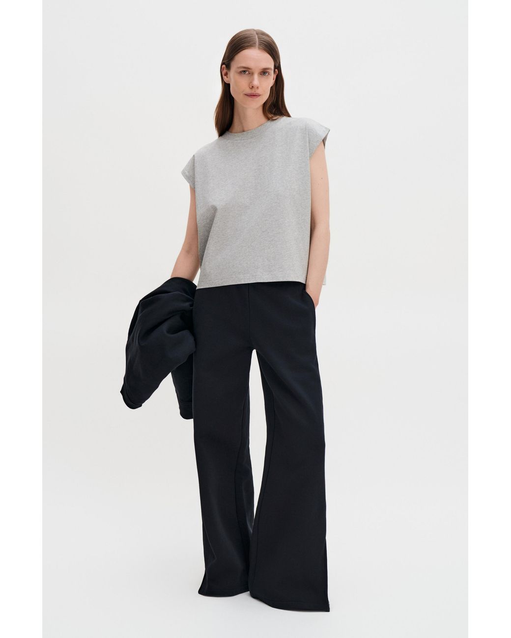 Filippa K Gray Cotton Muscle Tank
