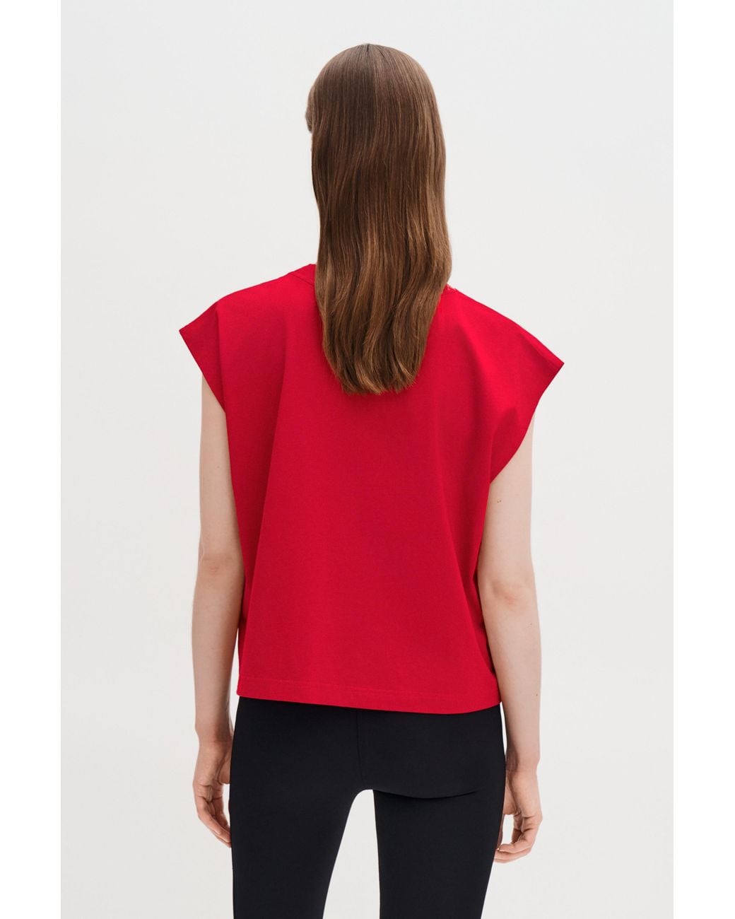 Filippa K Red Cotton Muscle Tank