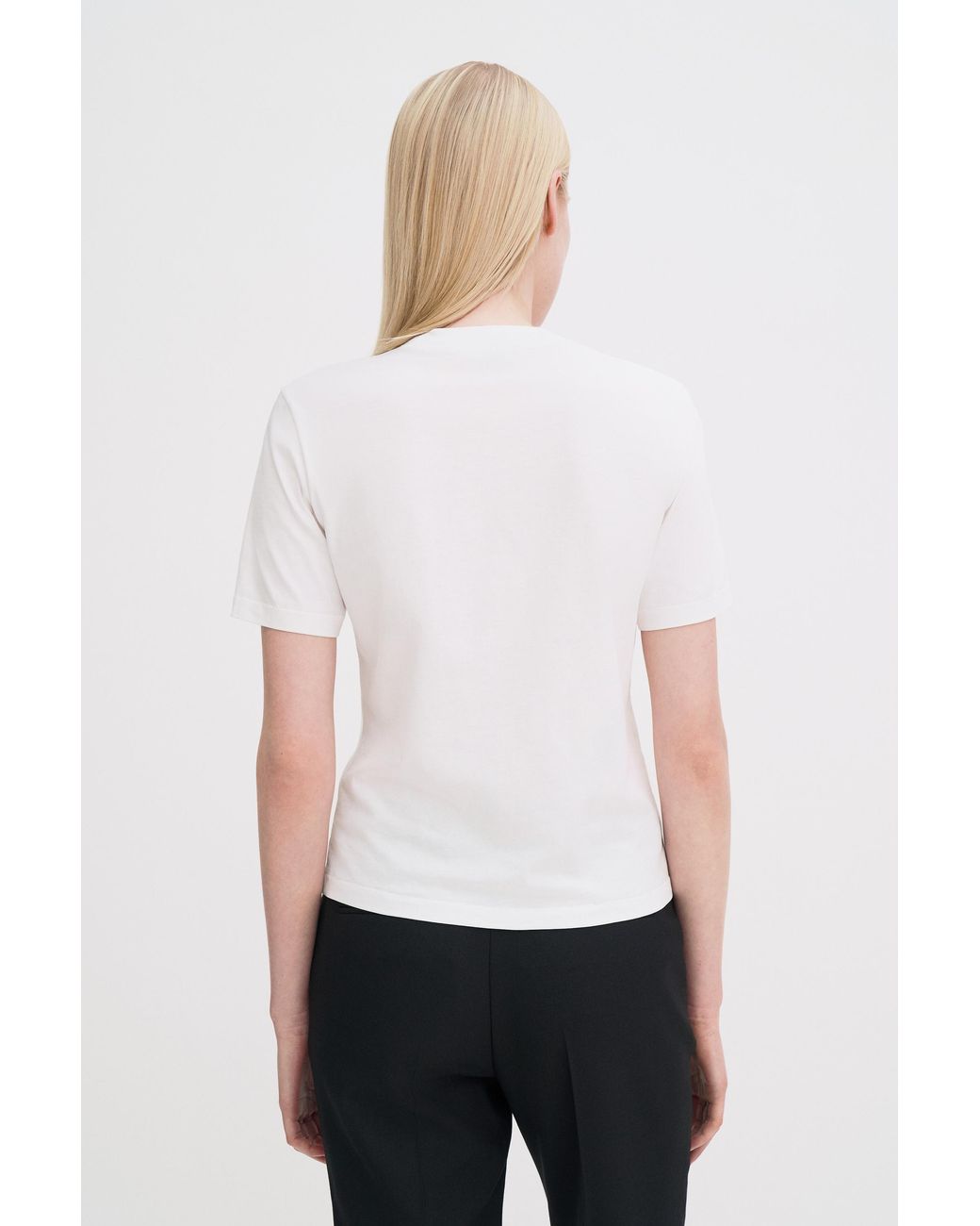Filippa K White Mock Neck Tee
