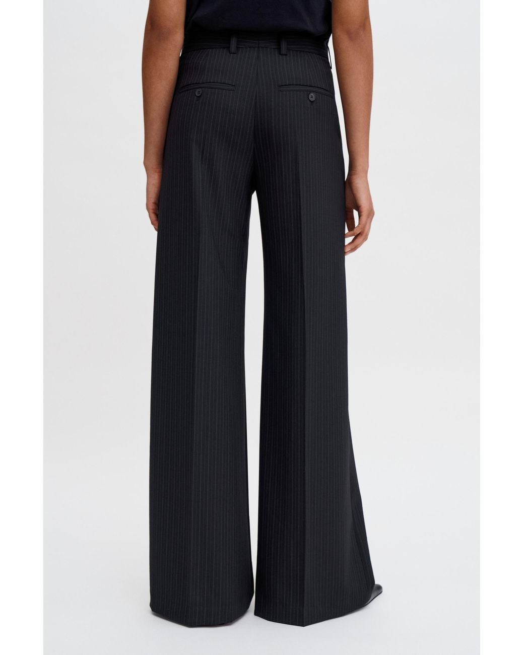 Filippa K Blue Harlow Pinstripe Trousers