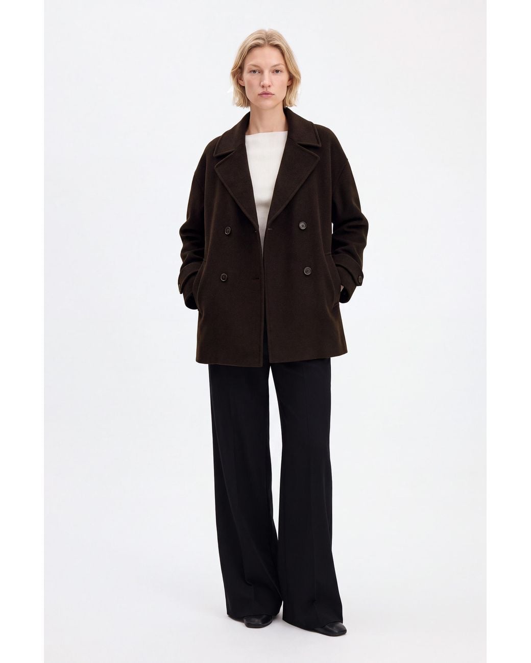 Filippa K Blue Audrey Wool Doublé Jacket