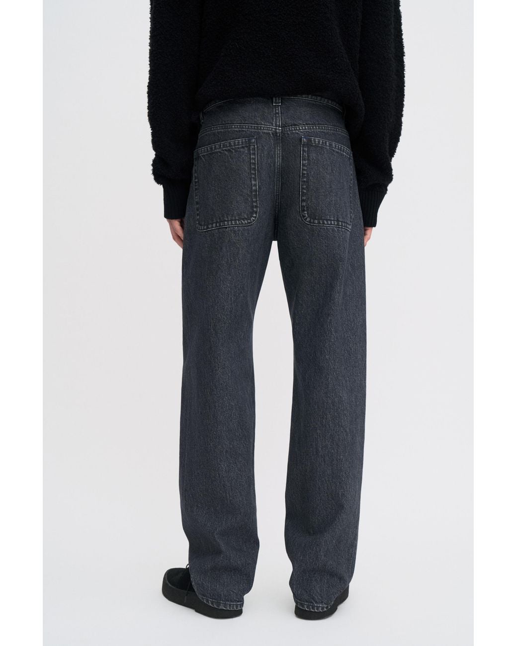 Filippa K Black Denim Work Jeans for men