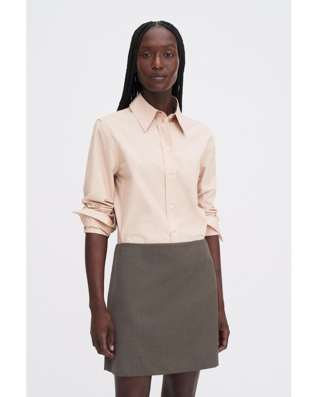 Filippa K White Wool Mini Skirt