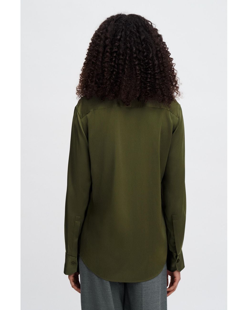 Filippa K Green Silk Shirt