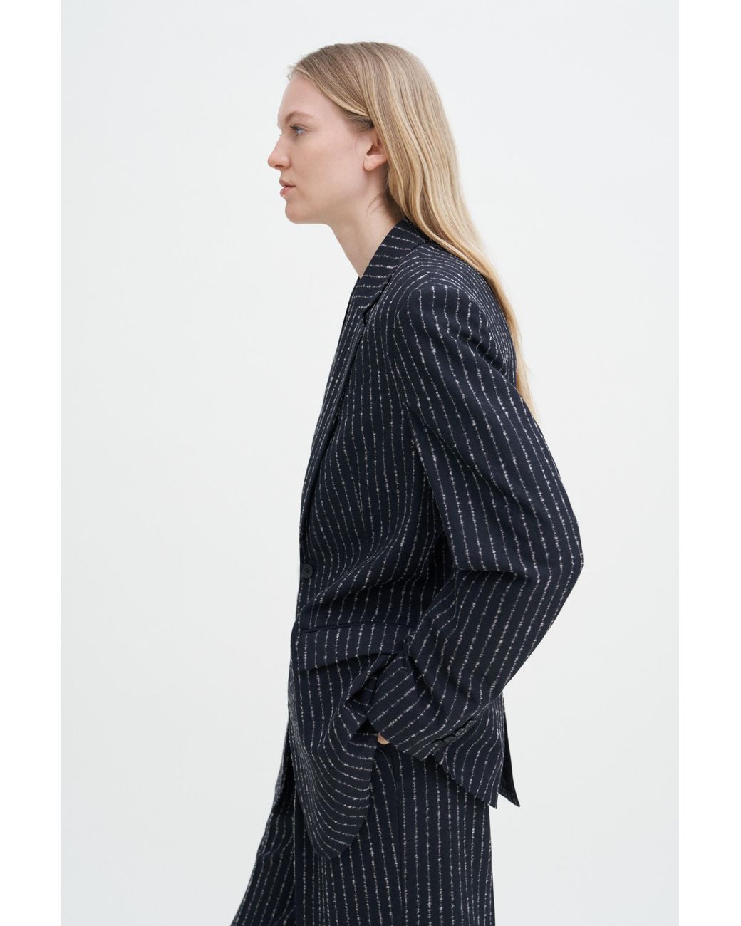 Filippa K Blue Davina Pinstripe Blazer