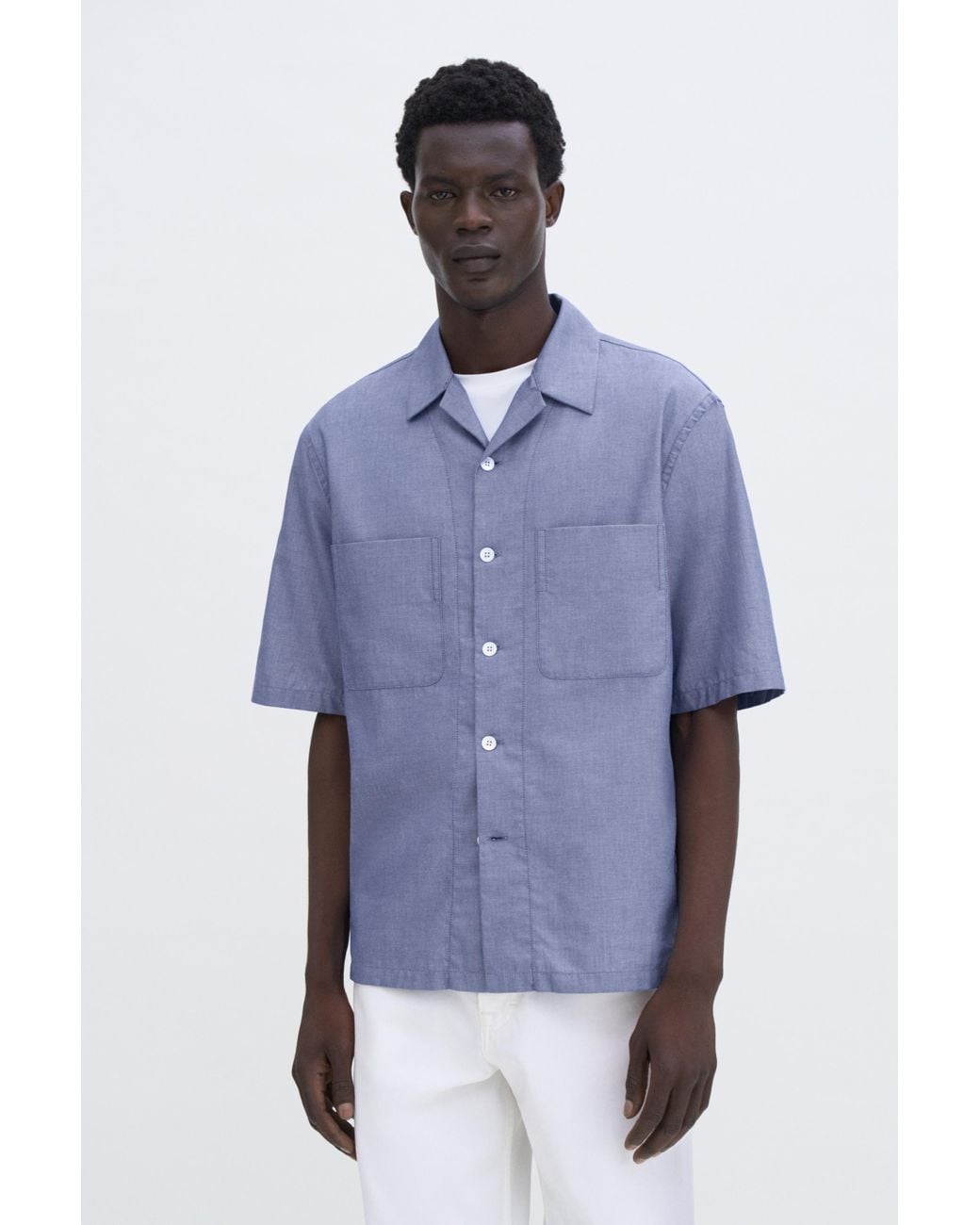 Filippa K Blue Short Sleeve Resort Shirt for men
