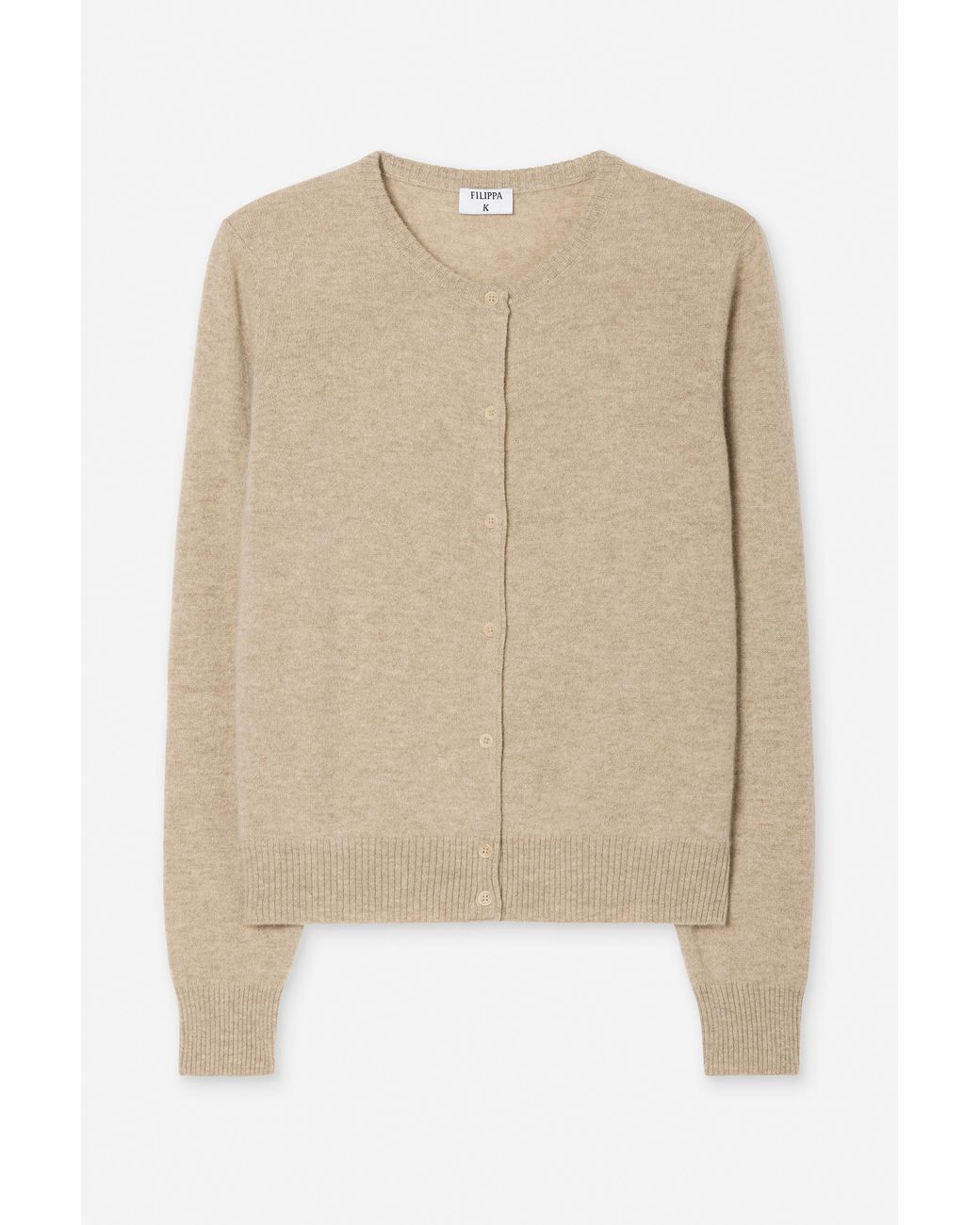 Filippa K Natural Cashmere Crewneck Cardigan