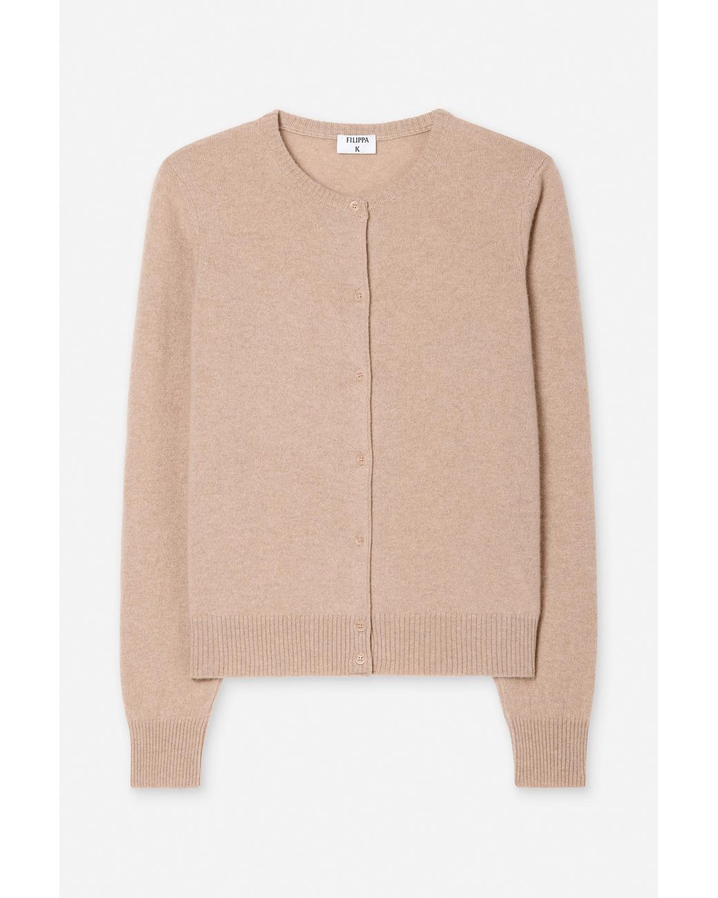 Filippa K Natural Cashmere Crewneck Cardigan